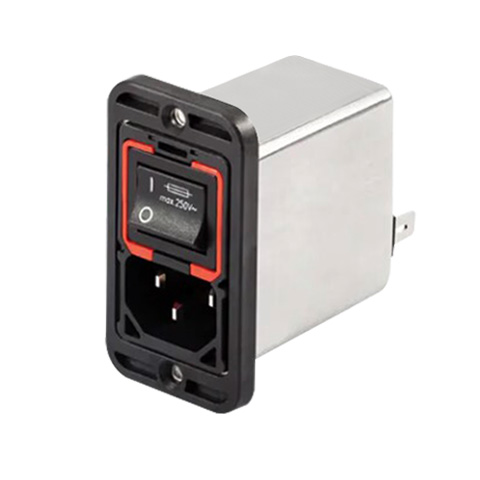 開關+雙保險絲+濾波器+插座 (4合1)